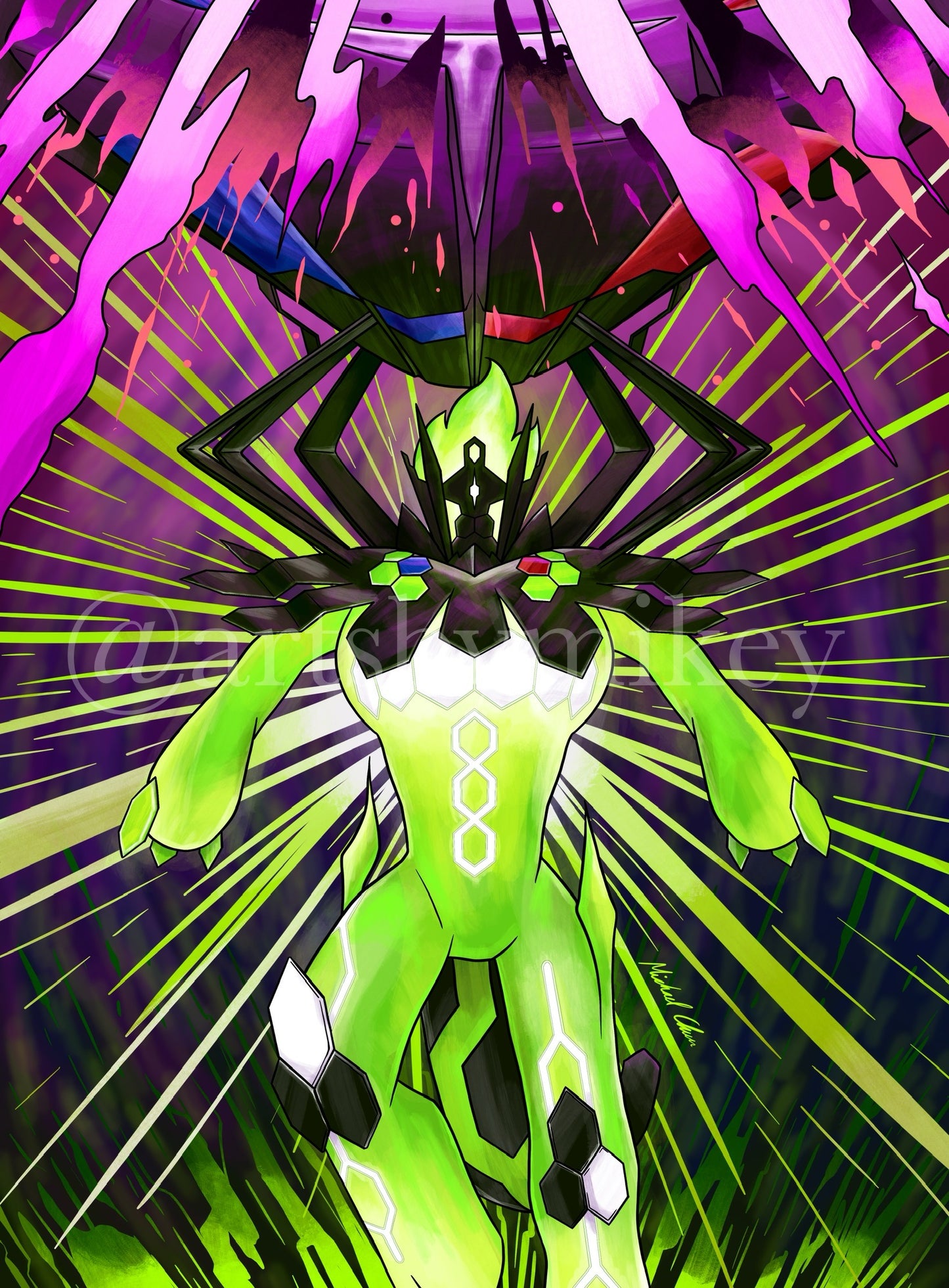 Mega Zygarde Art Trading Card