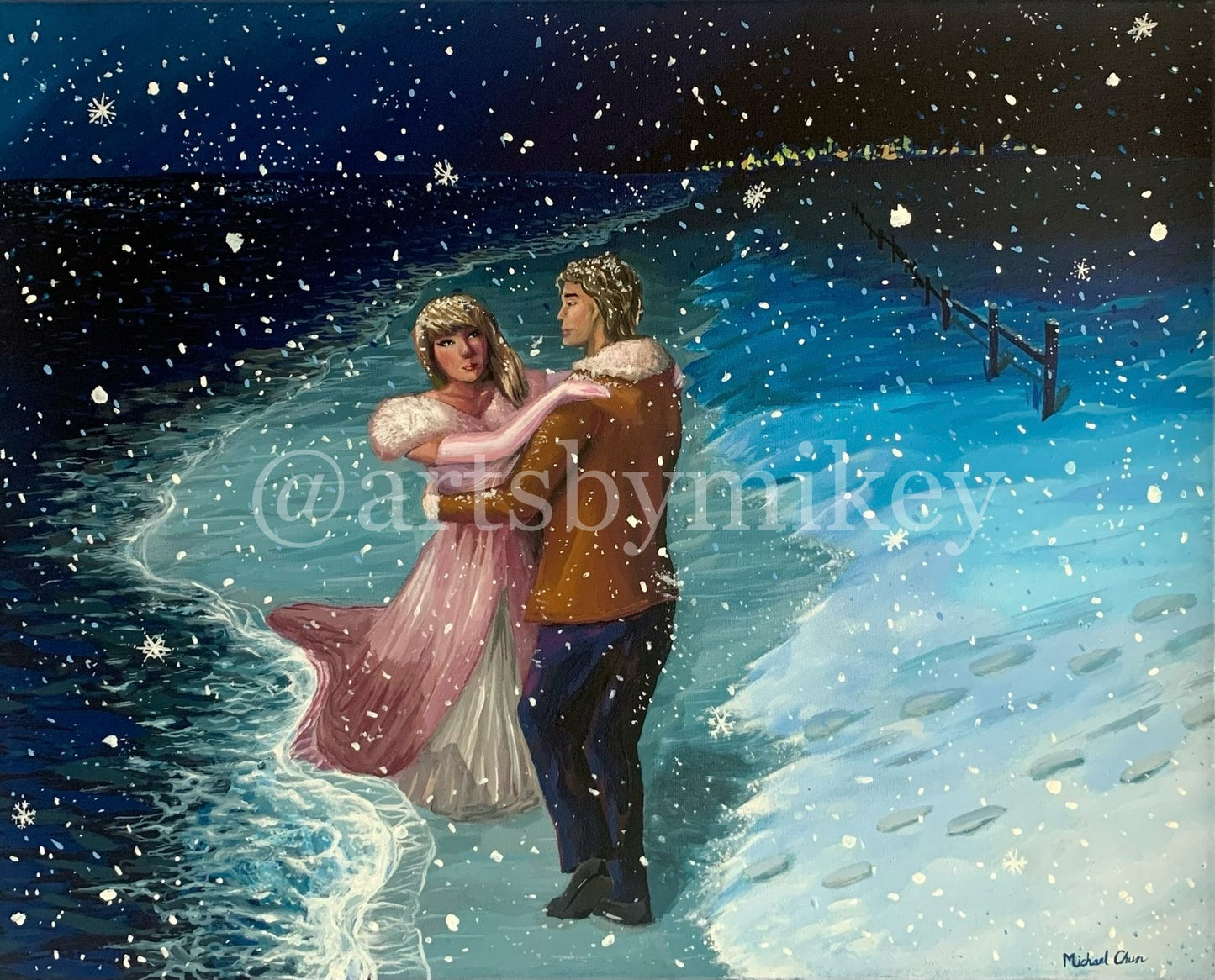 “Snow On The Beach” print