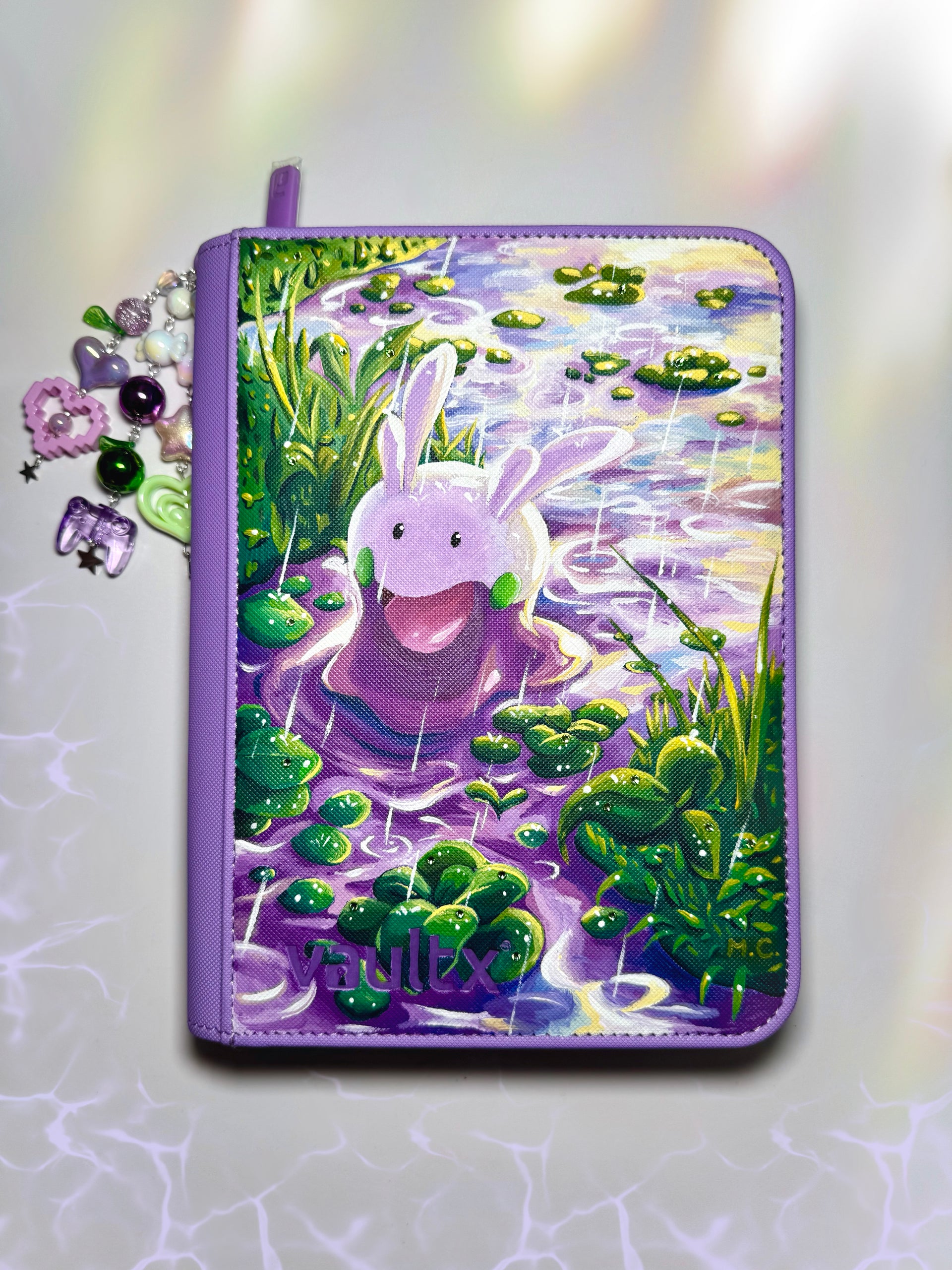 goomy card binder 4-Pocket – ArtsByMikey Style:Foil doodle Midnight These 65 card sleeves Vmax Rainbow Pikachu Art